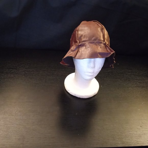 Vintage 60\'s REVERSIBLE Leather / Suede Handmade Bucket Hat main image 6